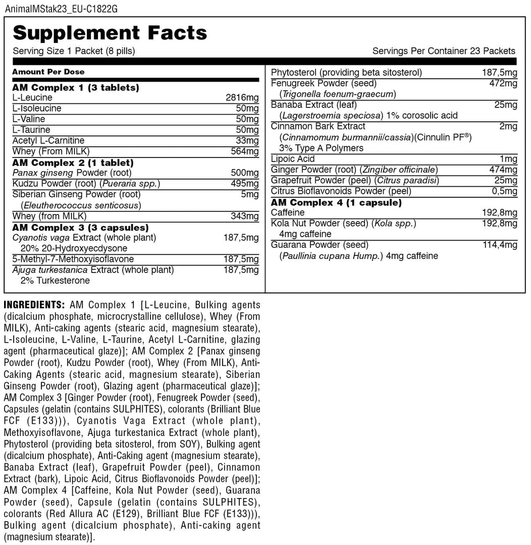 Animal M - Stak 21 Pak | TopDog Nutrition