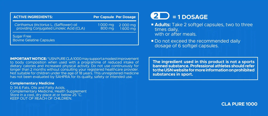 USN CLA Pure 1000 45 Caps | TopDog Nutrition