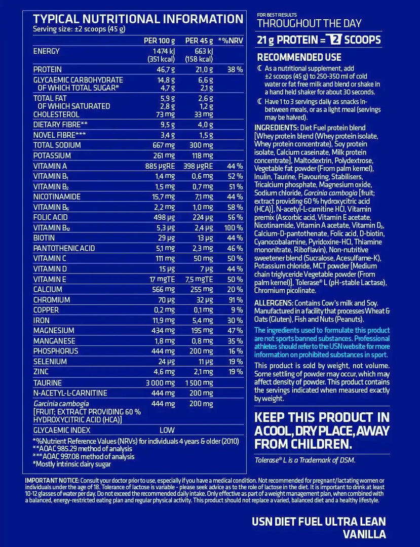 USN Diet Fuel Ultralean | TopDog Nutrition