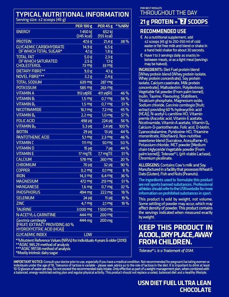 USN Diet Fuel Ultralean | TopDog Nutrition