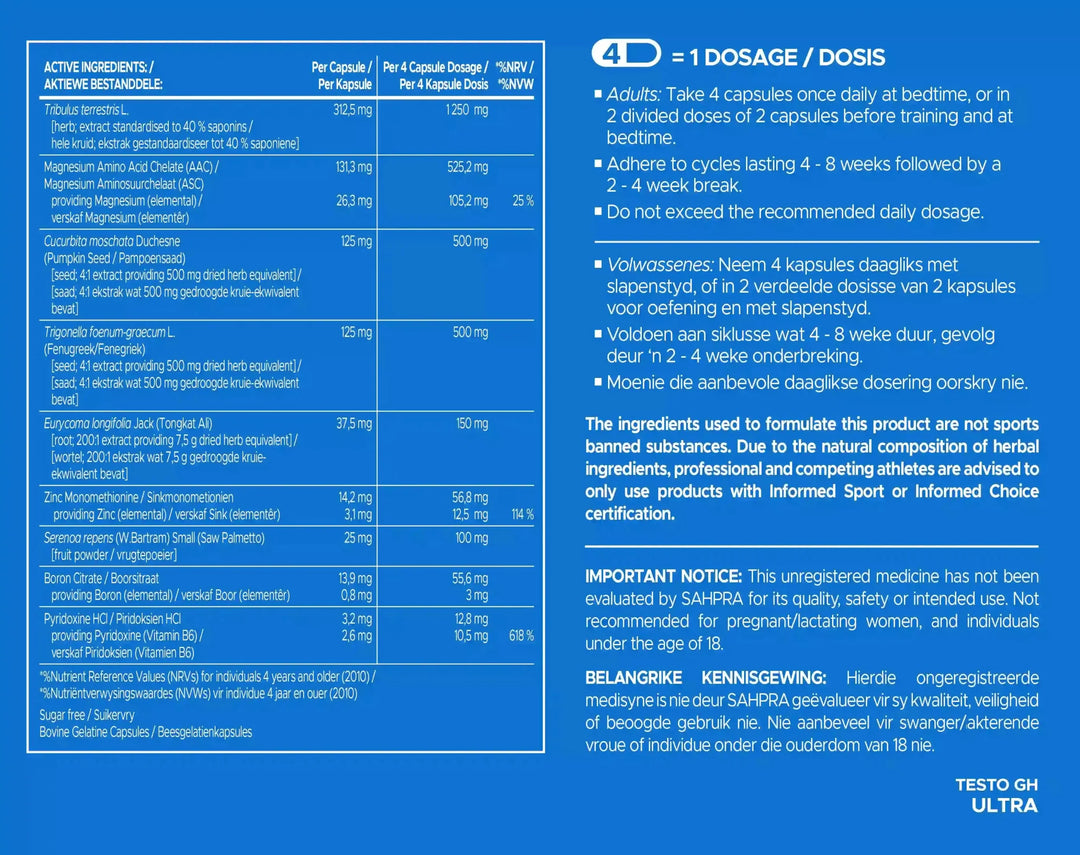 USN Testo gH Ultra | TopDog Nutrition