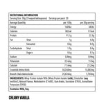 Load image into Gallery viewer, Eat Me Lean Shake 600g Creamy Vanilla Whey Protein Isolate (WPI)  Nutritional Information
