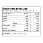 Load image into Gallery viewer, Egg White Protein Nutritional Information 420g Tub
