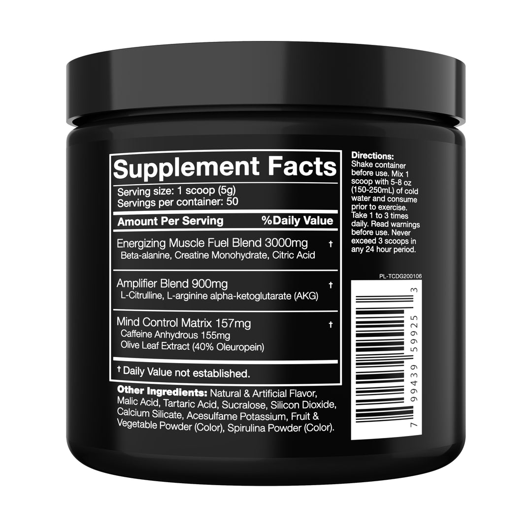 JNX Sports The Curse! Dark Grape Supplement Facts