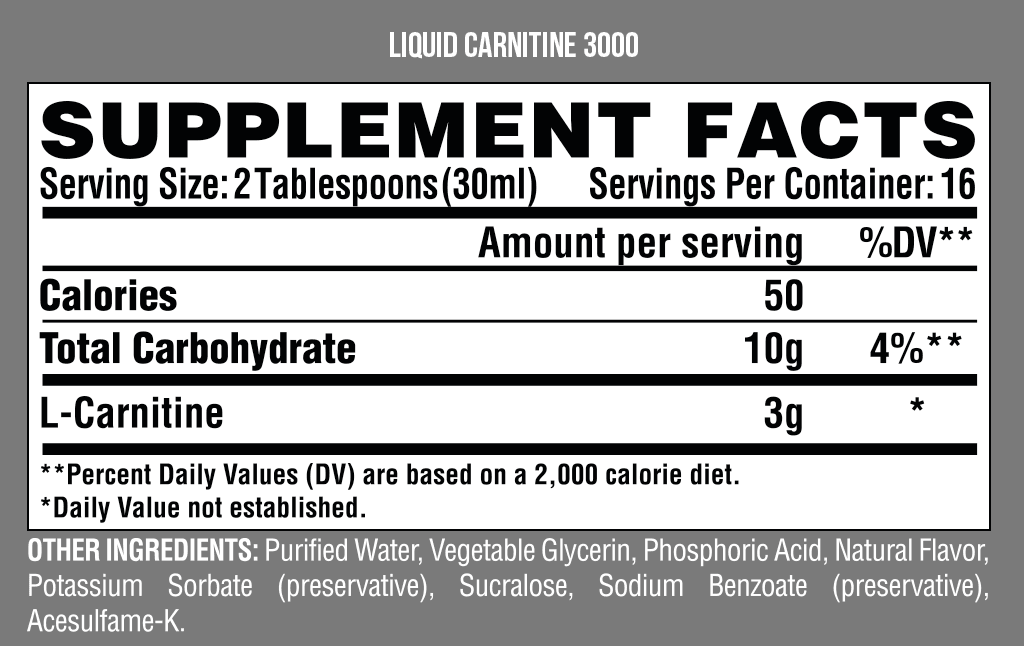 NUTREX LIQUID CARNITINE 3000 | TopDog Nutrition